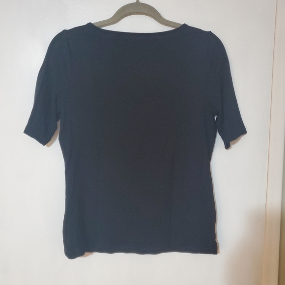 Talbots Black Tee (T-Shirt Wardrobe Staple) - Picture 3 of 5